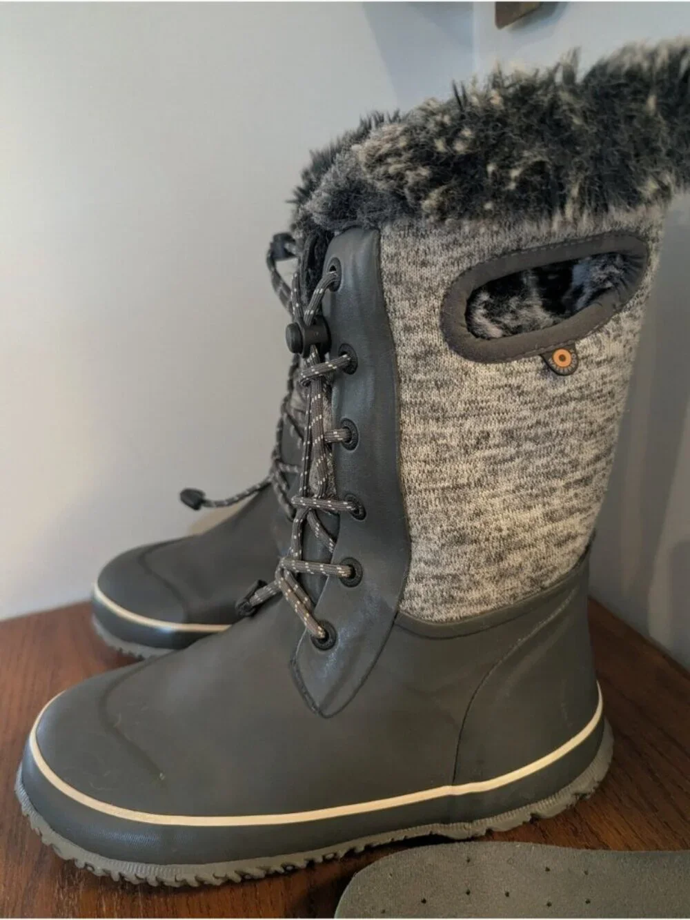 Bogs –Arcata Knit Kids Winter Boots Gray   Multi Waterproof -40 C  Unisex Size 5